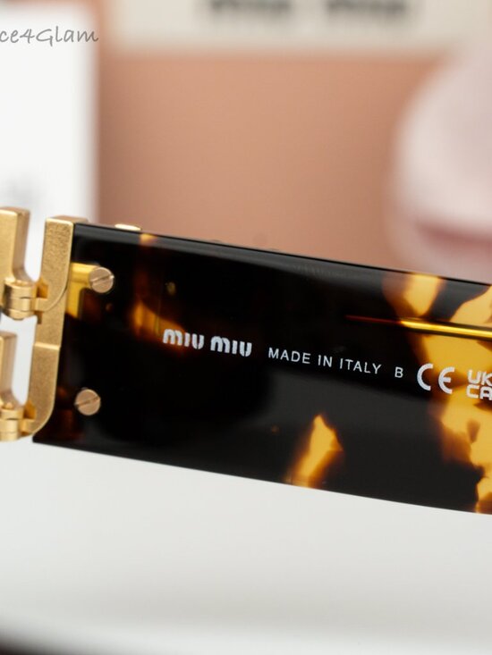 Miu Miu Women Sunglasses Havana Brown Rectangle MU09WS GLIMPSE VAU06B BRAND NEW main image 8